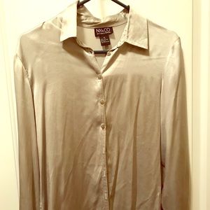 Silk NY&Co long sleeve blouse